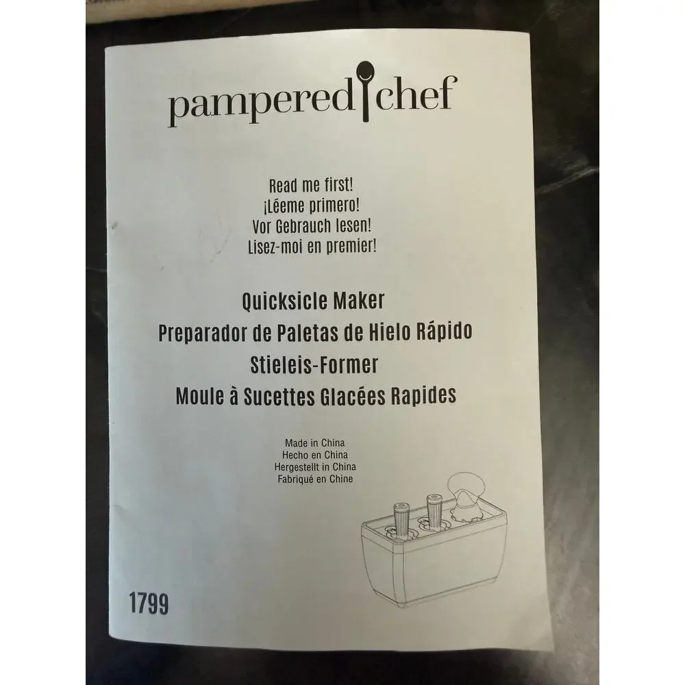 Pampered Chef Quicksicle Maker 1799 Frozen Ice Pop Maker Open Box Complete